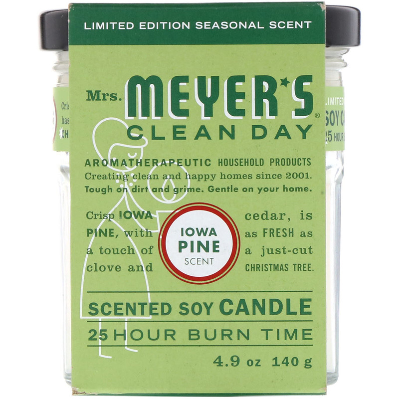Mrs. Meyers Clean Day, Scented Soy Candle, Iowa Pine Scent, 4.9 oz (140 g) iHerb