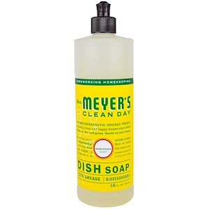 Mrs. Meyers Clean Day, Жидкость для мытья посуды, с запахом жимолости, 16 жидких унций (473 мл)