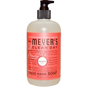 Mrs. Meyers Clean Day, Жидкое мыло для рук, запах ревеня, 12,5 жидких унций (370 мл)
