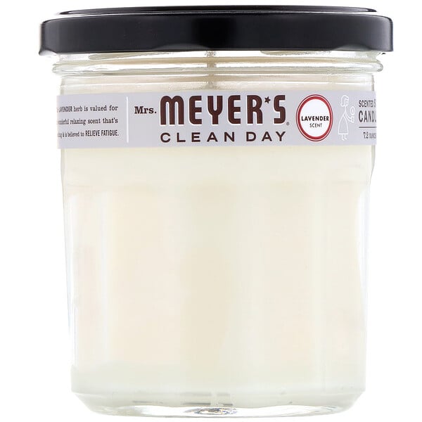 Mrs. Meyers Clean Day, Ароматизированная соевая свеча, с запахом лаванды, 7,2 унции