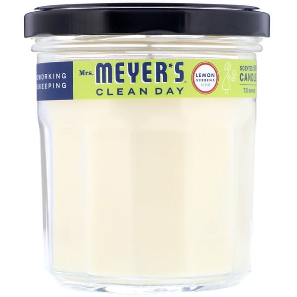 Mrs. Meyers Clean Day, ミセスメイヤーズクリーンデイ, Scented Soy Candle, Lemon Verbena Scent, 7.2 oz
