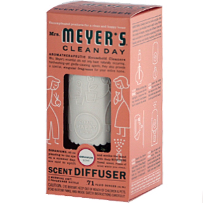 Mrs. Meyers Clean Day, Scent Diffuser, Geranium,.71 fl oz (21 ml), 1