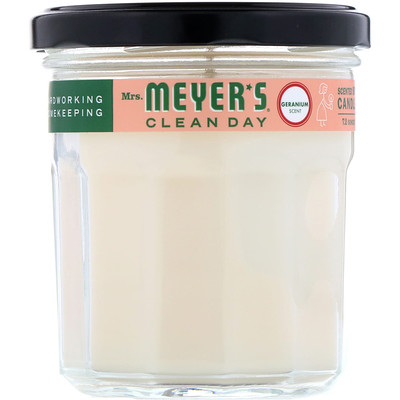 Mrs. Meyers Clean Day Ароматизированная соевая свеча, с запахом герани, 204 г