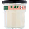 Mrs. Meyers Clean Day, Scented Soy Candle, Geranium Scent, 7.2 oz