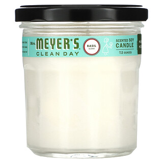 Mrs. Meyers Clean Day, Vela de soja perfumada, esencia de albahaca, 7.2 oz