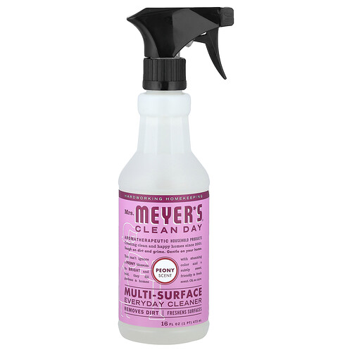 Mrs. Meyers Clean Day Multi-Surface Everyday Cleaner, Peony , 16 fl oz (473 ml)