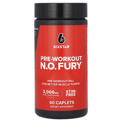 Product Image for SIXSTAR, Pre-Workout N.O. FURY, 60 Caplets