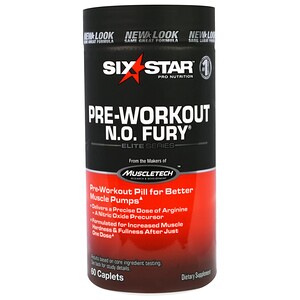 Six Star, Six Star Pro Nutrition, N.O. Fury, элитная серия, 60 таблеток-капсул