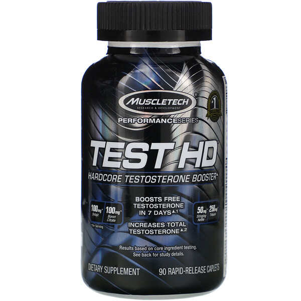 Muscletech‏, סדרת הביצועים, Test HD, מחזק טסטוסטרון מושבע, 90 קפליות בשחרור מהיר