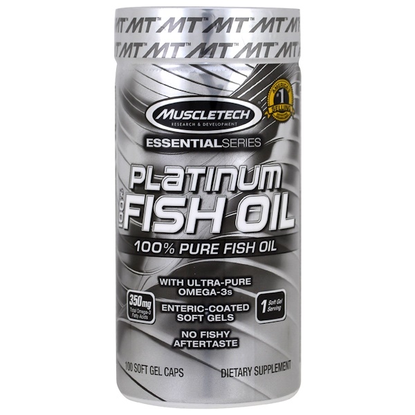 Muscletech, Platinum 100% Fish Oil, 100 Soft Gel Caps