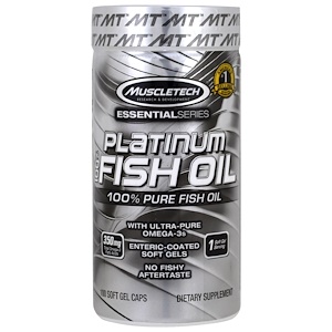 Muscletech, Рыбий жир Platinum 100%, 100 мягких гелевых капсул