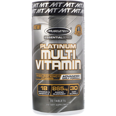 

Essential Series, Platinum, мультивитамины, 90 таблеток