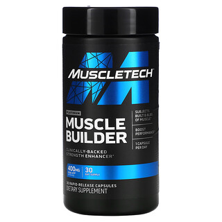Muscletech, Platinum Muscle Builder, 30 капсул с быстрым высвобождением