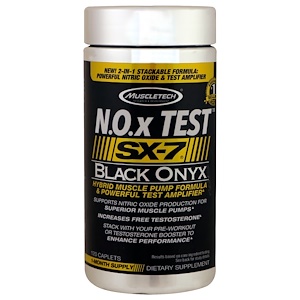 Отзывы о Мусклетек, N.O.x Test, SX-7, Black Onyx, 120 Caplets