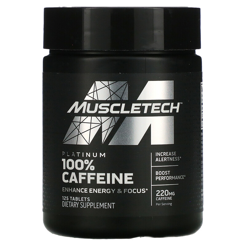 Muscletech, Platinum 100 Caffeine, 220 mg, 125 Tablets iHerb