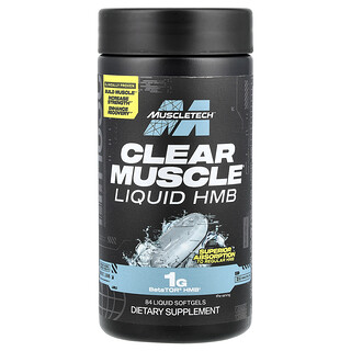 MuscleTech, Clear Muscle®, HMB Líquido, 84 Cápsulas Softgel Líquidas