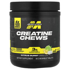 Creatine Chews, цитрусові, 90 жувальних таблеток (1 г в 1 таблетці)