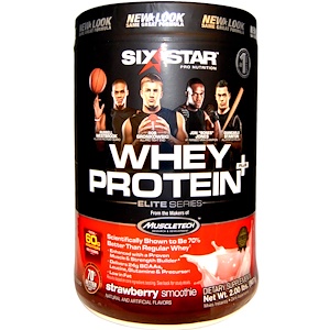 Отзывы о Сикс Стар, Whey Protein+, Elite Series, Strawberry Smoothie, 2.00 lbs (907 g)