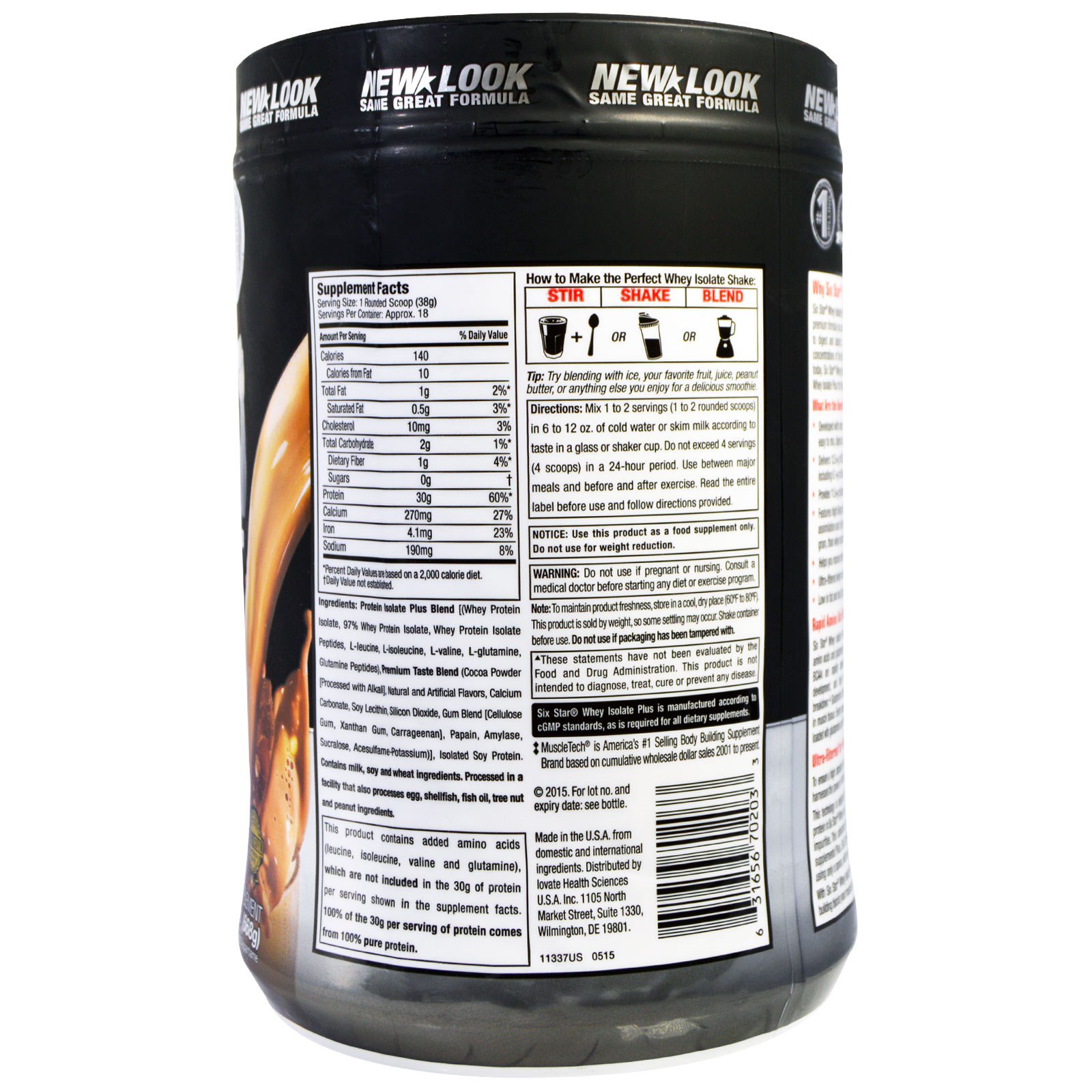 Six Star Whey Isolate Nutrition Facts – Runners High Nutrition