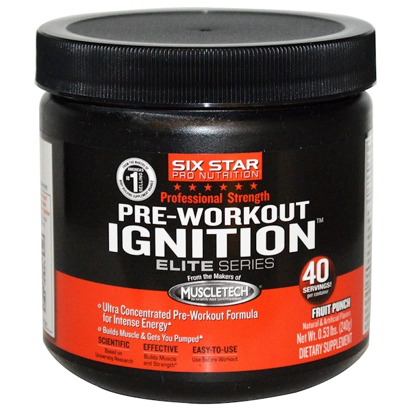Muscletech, Six Star Pro Nutrition, PreWorkout Ignition, Elite Series