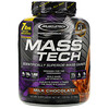 Muscletech, Mass-Tech, אבקת חלבון להוספת מסה (גיינר) בהשבחה מדעית, שוקולד חלב, 3.18 ק"ג (7.00 ליברות)