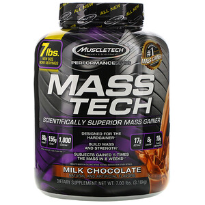 Отзывы о Мусклетек, Mass-Tech, Scientifically Superior Mass Gainer Protein Powder, Milk Chocolate, 7.00 lb (3.18 kg)