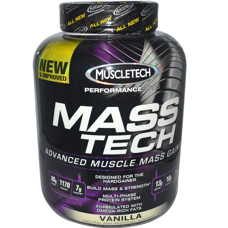 Muscletech Mass Tech Advanced Muscle Mass Gainer Vanilla 7 Lbs 32 Kg Iherb 3414
