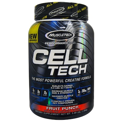 

Cell Tech, мощнейшая креатиновая формула, со вкусом фруктового пунша, 1,40 кг (3,09 фунта)