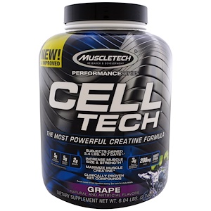 Отзывы о Мусклетек, Performance Series, CELL-TECH, The Most Powerful Creatine Formula, Grape, 6.04 lbs (2.74 kg)