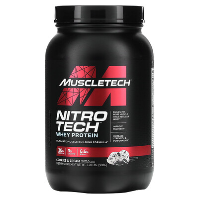

MuscleTech Nitro Tech сывороточный протеин печенье с кремом 998 г (2 20 фунта)