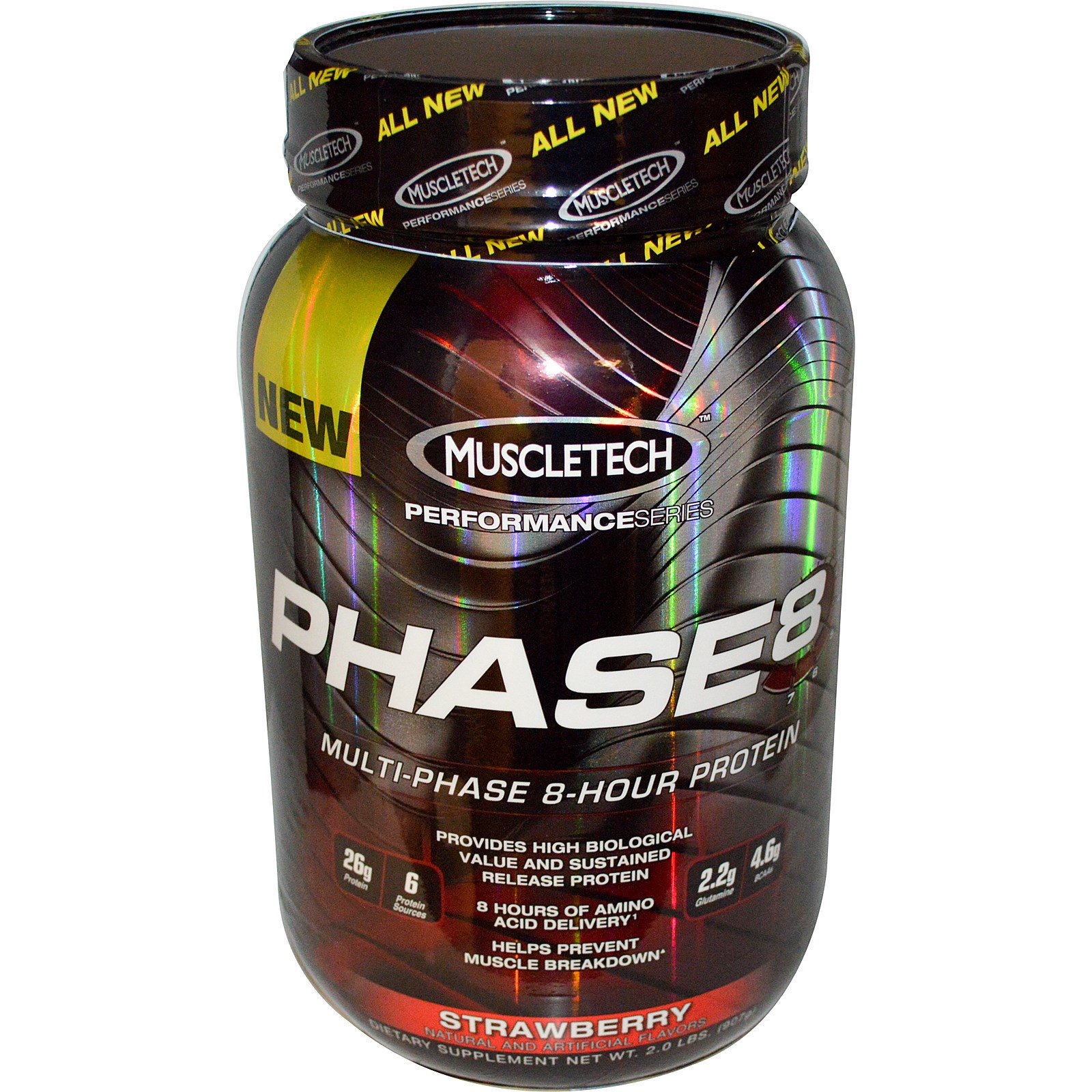 Muscletech, Performance Series, Phase8, Multi-Phase 8-Hour Protein ...