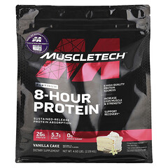 Platinum 8-Hour Protein™, ванільний торт, 2,09 кг (4,6 фунта)