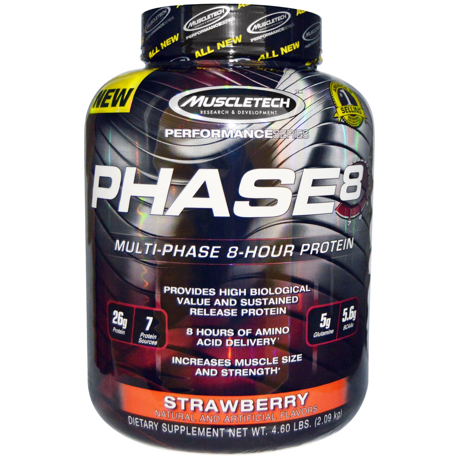 Muscletech, Performance Series, Phase8, Multi-Phase 8-Hour Protein ...