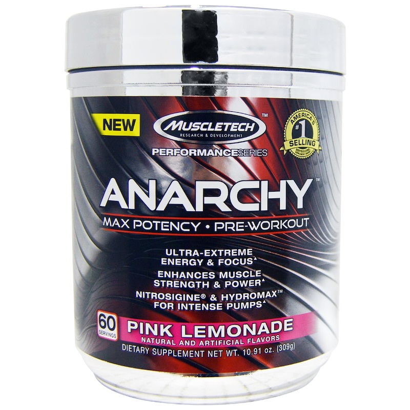 Muscletech, Anarchy, PreWorkout, Pink Lemonade, 10.91 oz