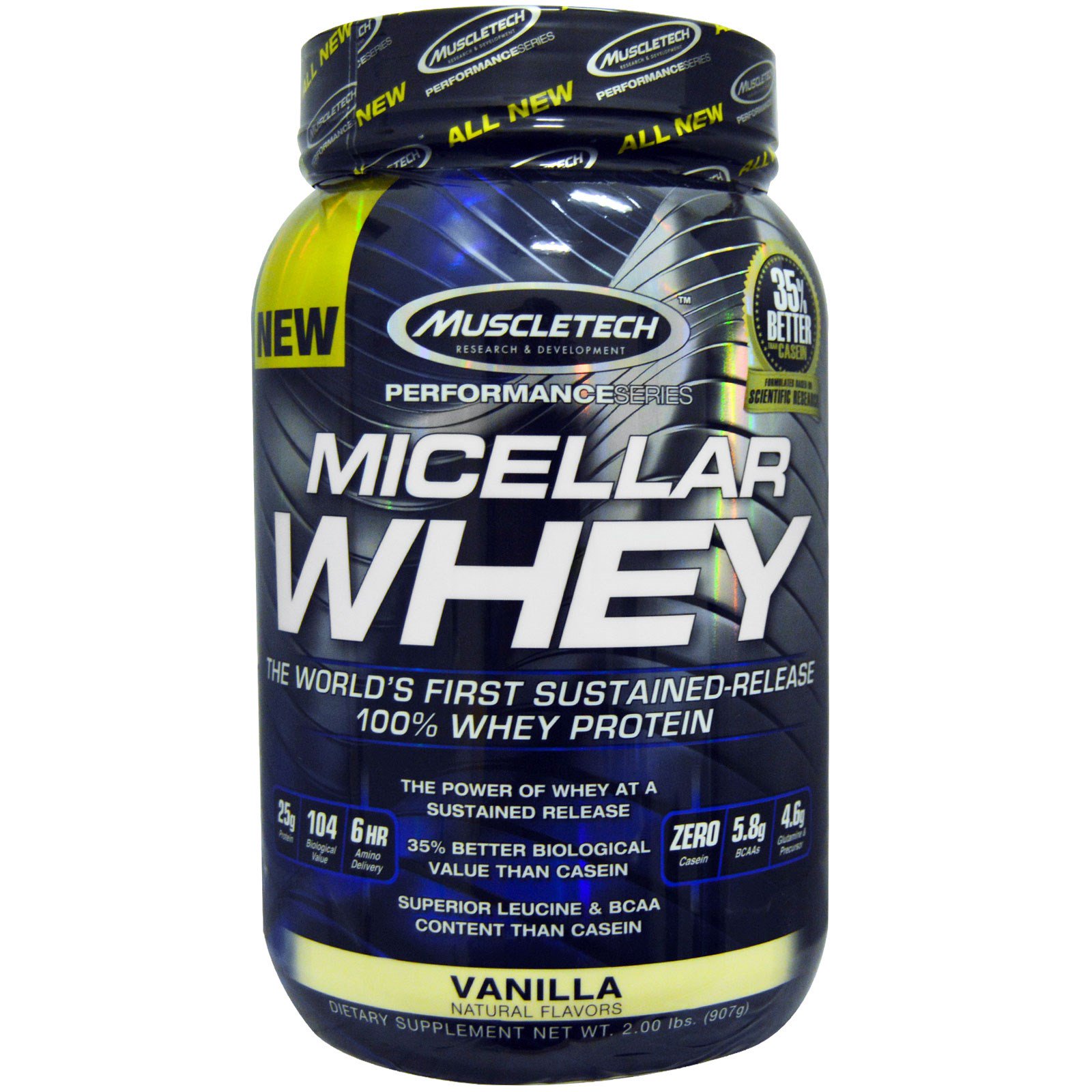 Muscletech Micellar Whey Vanilla 2 00 Lbs 907 G Iherb