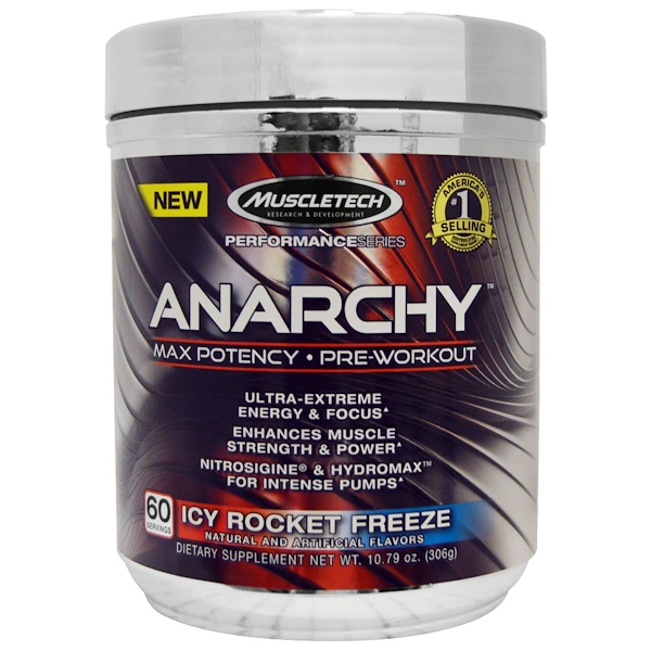 Muscletech, Anarchy PreWorkout, Icy Rocket Freeze, 10.79