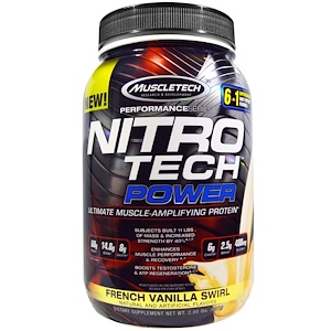 Мусклетек, Nitro Tech Power, French Vanilla Swirl, 2 lbs (907 g) отзывы покупателей