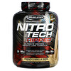 肌肉科技, Nitro-Tech 拉絲線條，高級蛋白質+塑身配方，法式香草漩渦，4 磅（1.81 千克）