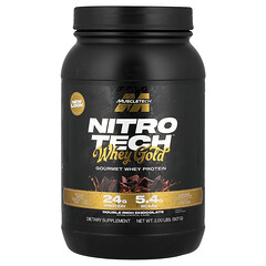 Nitro-Tech™ Whey Gold, сироватковий протеїн для гурманів, подвійний насичений шоколад, 907 г (2 фунти)