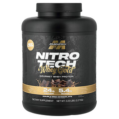 Nitro-Tech™ Whey Gold, смачний сироватковий протеїн, насичений шоколадний смак, 2,27 кг (5 фунтів)