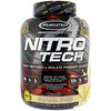 Muscletech, ニトロテック、ホエイペプチド&アイソレートの基本サプリ、バナナブリス、1.81kg(4 lb)