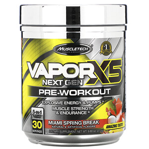 Отзывы о Мусклетек, VaporX5, Next Gen, Pre-Workout, Miami Spring Break, 9.60 oz (272 g)