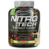 Muscletech, Nitro Tech、天然風味、ホエイペプチド&アイソレートプライマリーソース、バニラ、1.82kg