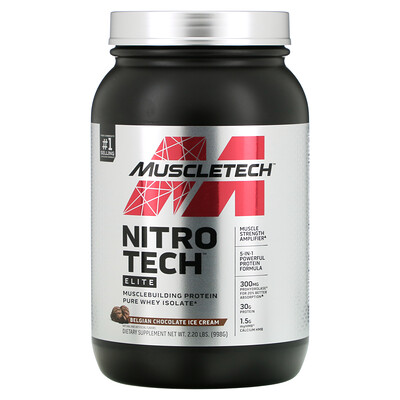 Muscletech Nitro Tech Elite, Belgian Chocolate Ice Cream, 2.2 lbs (998 g)