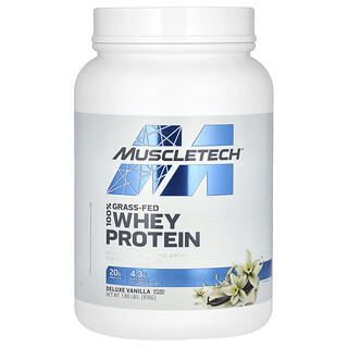 MuscleTech, 100 % ruoholla ruokittua heraproteiinia, herkullinen vanilja, 816 g