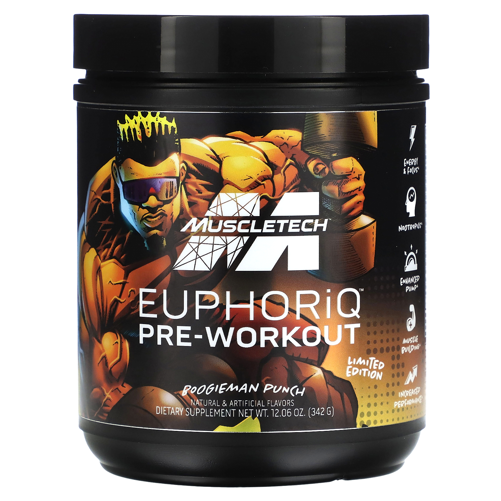 MuscleTech, Limited Edition, Euphoriq, PreWorkout, Boogieman Punch, 12