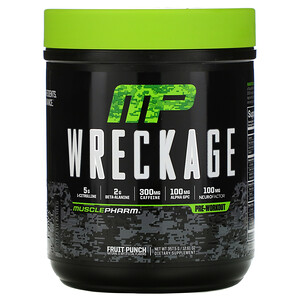 Отзывы о Мусклефарм, Wreckage, Pre-Workout, Fruit Punch, 12.61 oz (357.5 g)
