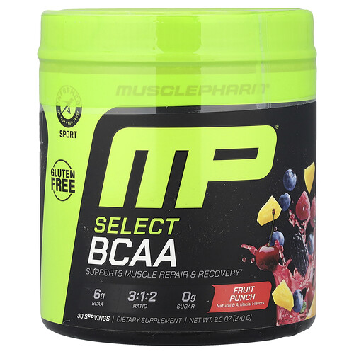 Musclepharm Select BCAA, Fruit Punch, 9.5 oz (270 g)