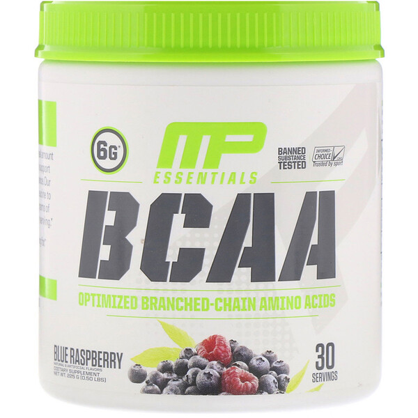 MusclePharm‏, BCAA Essentials, פטל כחול, 225 גרם (0.50 lbs)