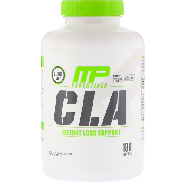 MusclePharm‏, Essentials, CLA, 1000 מ"ג, 180 כמוסות ג'ל